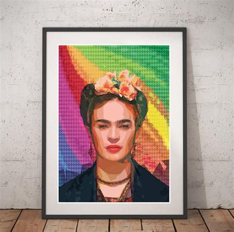 Frida Kahlo Print Portrait Frida Kahlo Pop Art Poster Pop Art Posters