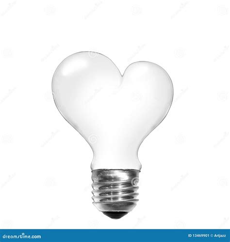 Light Bulb In Shape Of Heart Stock Image Image 13469901