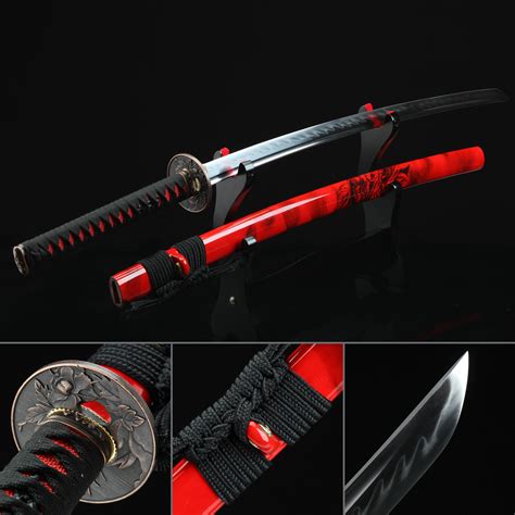 Handmade T Carbon Steel Real Hamon Japanese Katana Samurai Swords