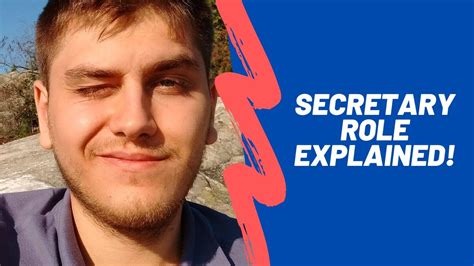 Secretary Role Explanation Youtube