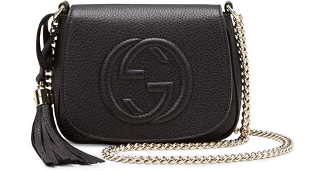 Lyst Gucci Soho Leather Chain Crossbody Bag In Black