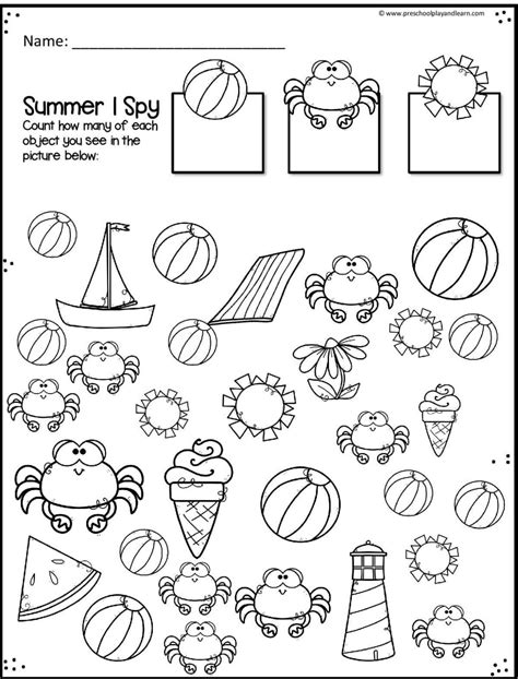 Pin On Activities For Preschoolers Summer Worksheets For Kindergarten