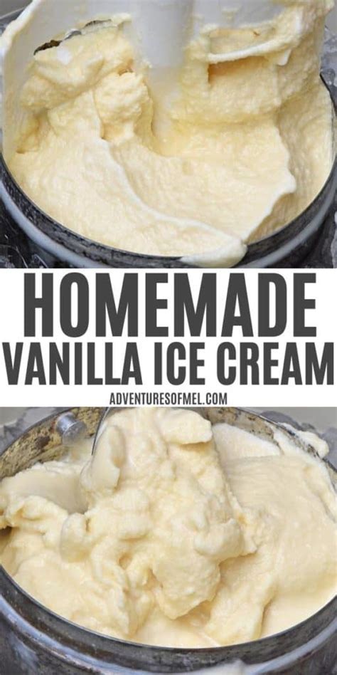 Old Fashioned Homemade Vanilla Ice Cream Recipe Adventures Of Mel
