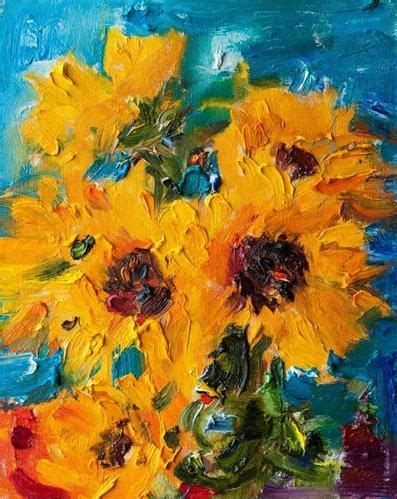Daily Paintworks Sunflowers Original Fine Art For Sale Anna