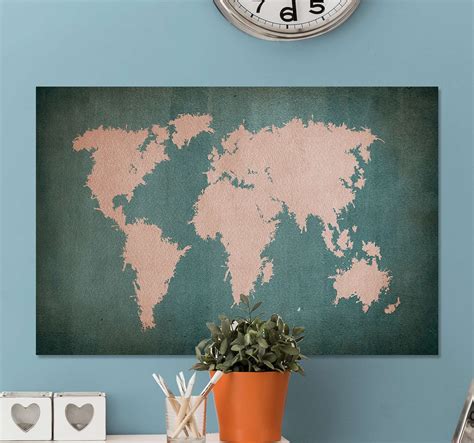 Quadro Decorativo Mapa Mundi Mapa Do Mundo Original Estilo Vintag