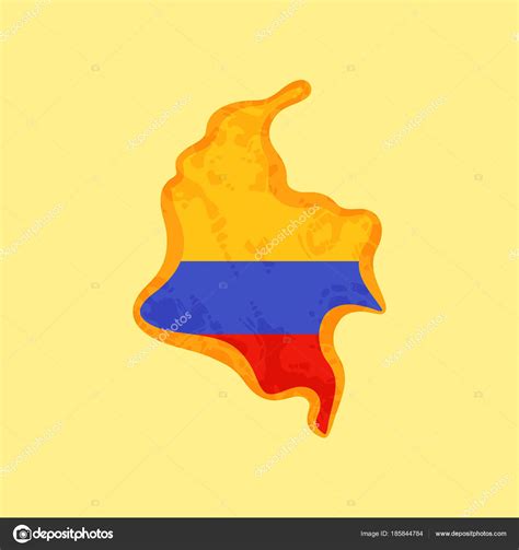 Mapa Y Bandera De Colombia Ilustracion Del Vector Ilustracion De Images