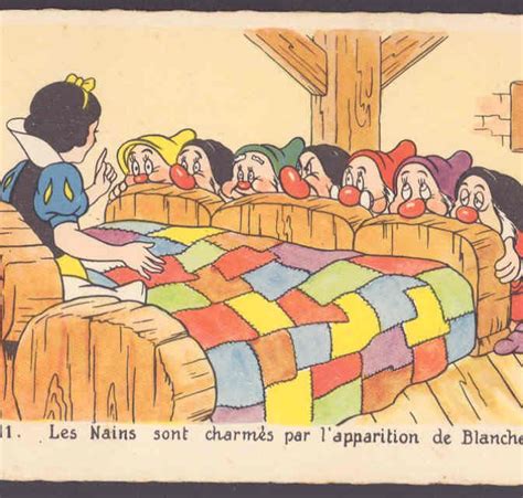 Disney 7 Dwarfs Find Snow White In Their Bedpostcard In 2021 Snow