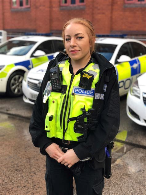 PC Jemma Follows Of West Midland Police UK With Axon Body Body Worn Camera Body Worn Camera