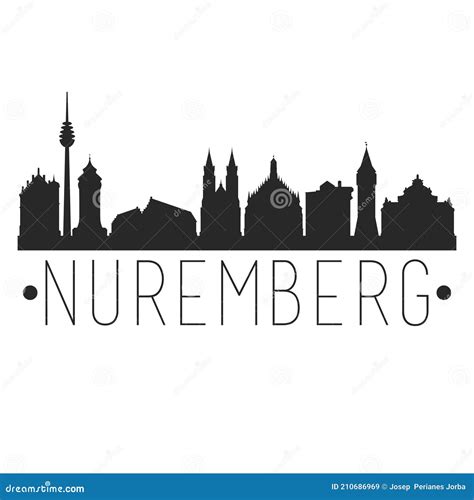 Nuremberg Germany City Skyline Silhouette City Design Vector Famous
