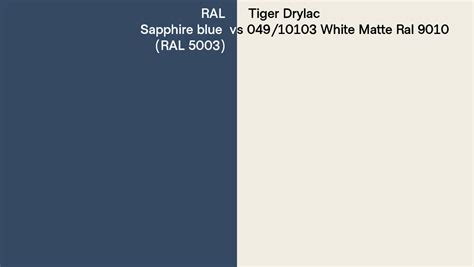 Ral Sapphire Blue Ral Vs Tiger Drylac White Matte Ral
