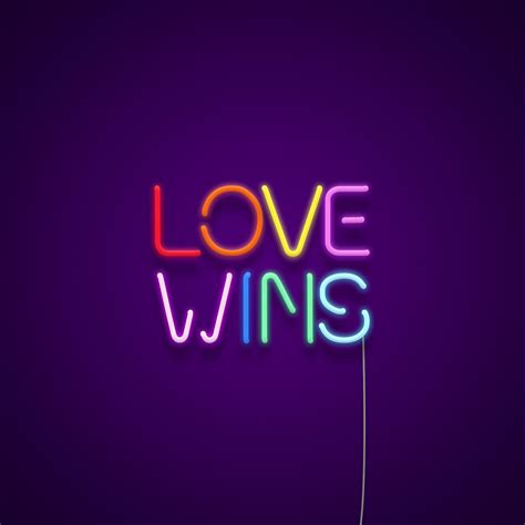 Love Wins Neon Sign Custom Neon Lights Neonize