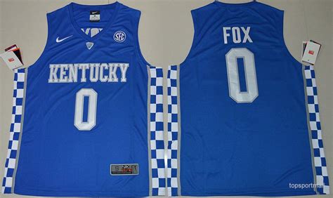 Buy basketball jerseys and get the best deals at the lowest prices on ebay! Kentucky Wildcats 0 De'Aaron Fox basketball Jerseys color blue
