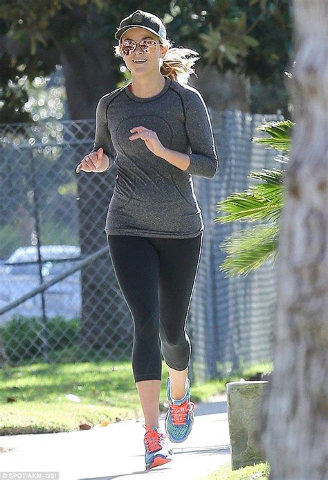 reese witherspoon shows off her toned figure out jogging reese witherspoon style celebrity