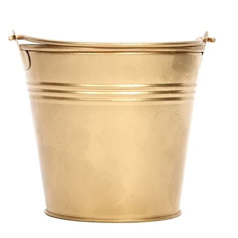 Gold Bucket with Handle, 4