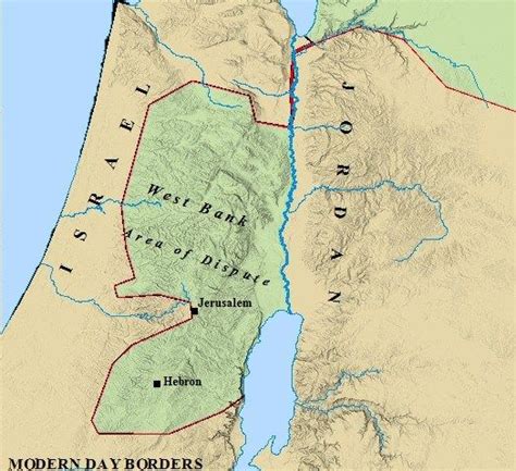 Map Of Modern Day Boundaries Of Israel And Jordan And More Old