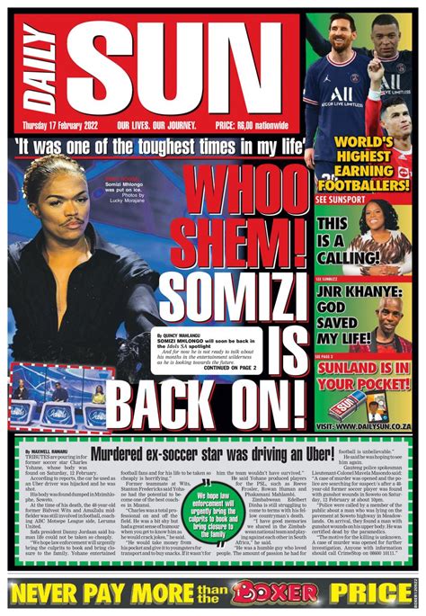 Daily Sun February 17 2022 Newspaper Get Your Digital Subscription