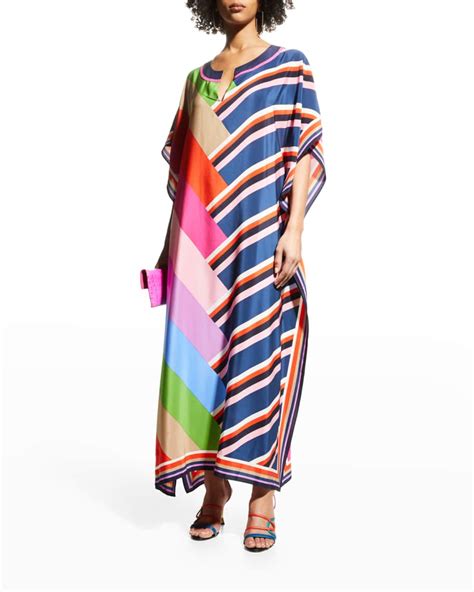 Trina Turk Theodora Striped Caftan Dress Neiman Marcus