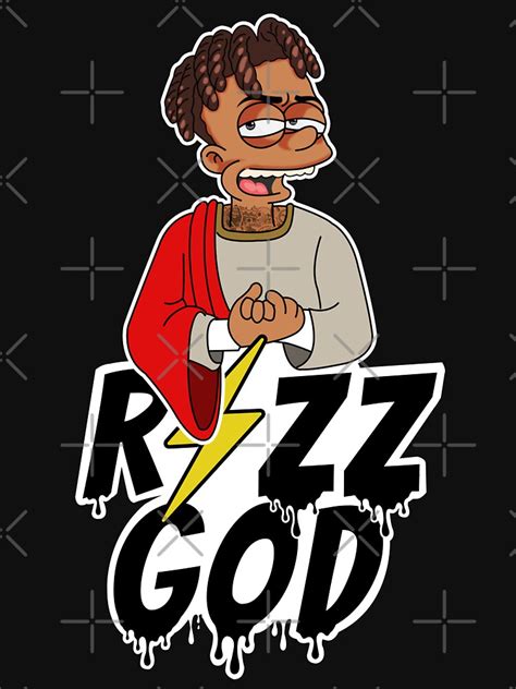 Rizz God Trap Drip Rap Cartoon Emote Popular Streamer Slang T Shirt
