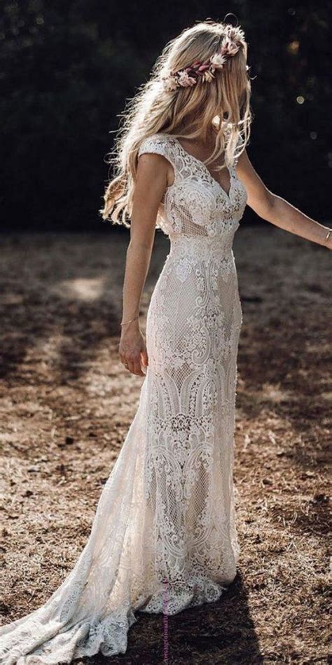24 Lace Boho Wedding Dresses To Inspire You Wedding Dresses Guide