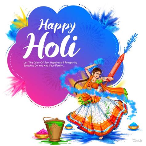 Happy Holi And Dhuleti Wishes Greeting Card Happy Holi