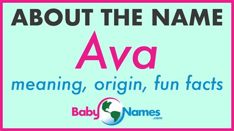 Ava Name Meaning Origin History And More Youtube