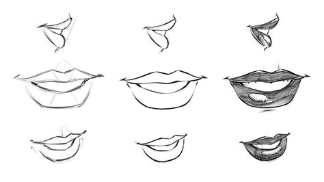 How To Draw Anime Lips Step By Step At Drawing Tutorials