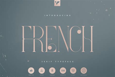 French Typeface 4 Fonts By Vpcreativeshop Thehungryjpeg