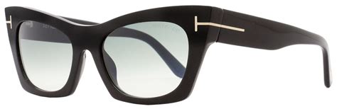 tom ford cateye sunglasses tf459 kasia 05b shiny matte black ft0459