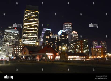 Boston Massachusetts Usa October 4 2015 Downtown Boston Skyline