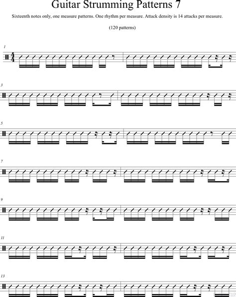 Sixteenth Note Strumming Patterns Pt 2 Hub Guitar