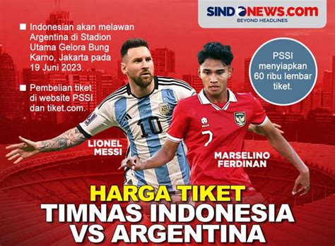 Siap Siap War Tiket Indonesia Vs Argentina Di Bri Mulai 5 Juni