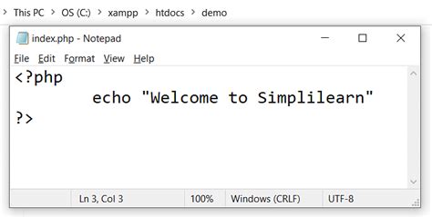How To Run A PHP Using XAMPP Simplilearn