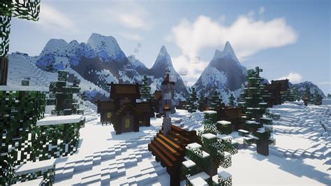 Snowy Mountain Village Minecraft Timelapse Speed Build Download