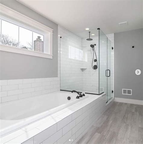 They look great for the backsplash especially to become an astonishing focal point around the vanity. Modern Farmhouse Bathroom. Subway tile, white subway tile ...