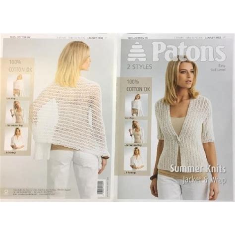 Patons Pattern 3902 Ladies Rib Lace Jacket And Wrap 5376 3902