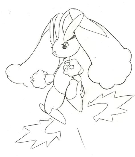 Pokemon Mega Lopunny Coloring Page Coloring Pages