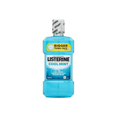 listerine essentials cool mint mouthwash 750ml bodycare online