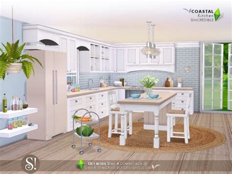 The Sims Resource Coastal Kitchen By Simcredible • Sims 4 Downloads