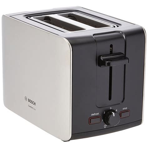 Bosch Tat6a913gb Comfort Line 2 Slice Toaster Stainless Steel