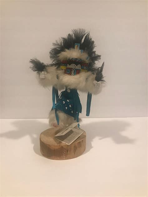 The Kachina Story Navajo Handpainted Wood Signed Doll Figurevintage