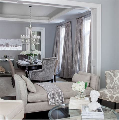 Right now, there are so many ways you can apply in using the combination of the two compatible colors in your living room. Contemporary blue and gray dining room with blue gray wall ...