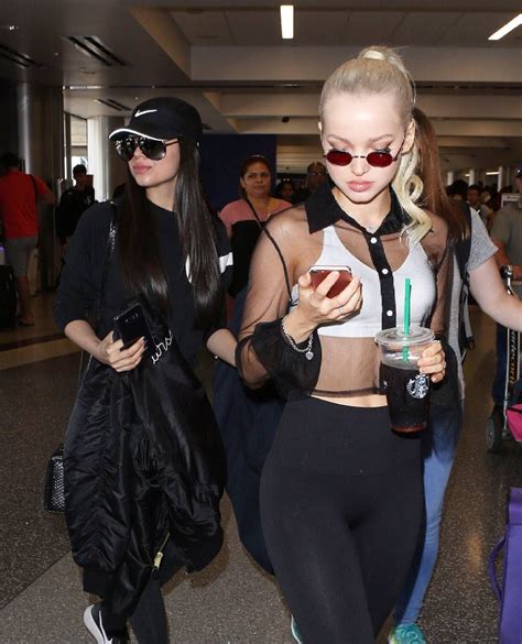 Sofia carson (sofía daccarett char). Sofia Carson & Dove Cameron at LAX Airport in Los Angeles ...