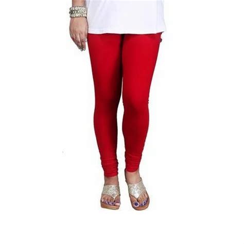 Sassy Curves Plain Red Cotton Lycra V Cut Churidar Leggings Size Free Size At Rs In Kolkata
