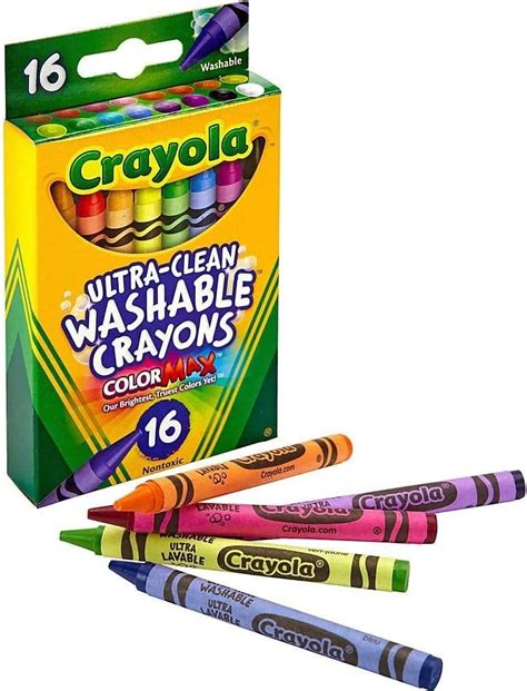 Crayola Ultra Clean Washable Crayons 16 Each Amazonca Toys And Games