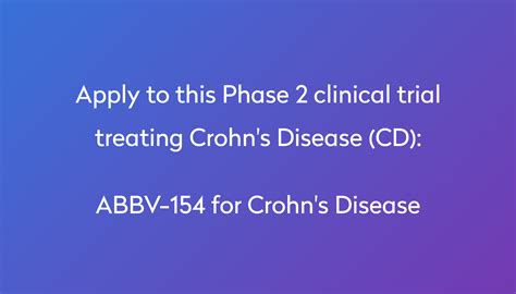 Abbv 154 For Crohn S Disease Clinical Trial 2024 Power