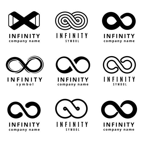 Vector different infinity logos set By Microvector | TheHungryJPEG.com