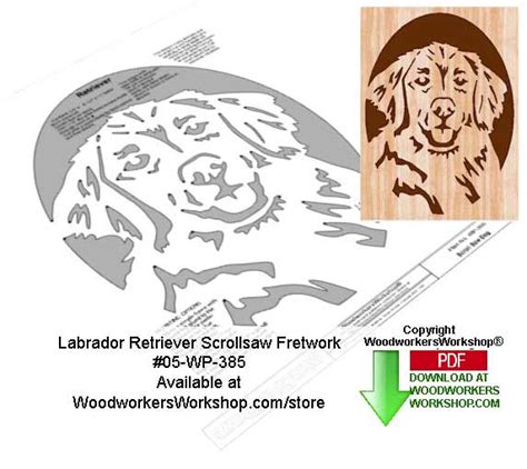 Labrador Retriever Downloadable Scrollsaw Woodcrafting Pattern