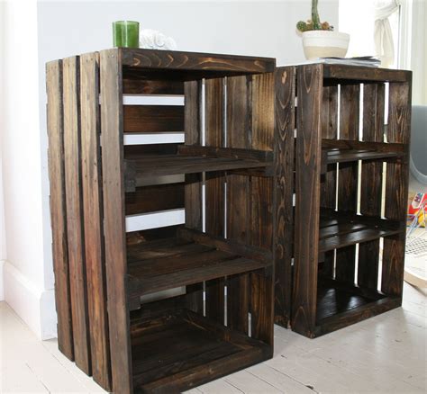 Choose a stain that most closely matches the existing finish of your vintage crate. WOOT! Just got these for our bedroom. Wood Crate Handmade ...