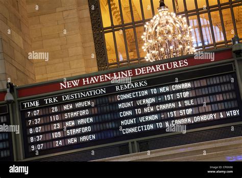 Departure Board In Grand Central Terminal New York City Stock Photo