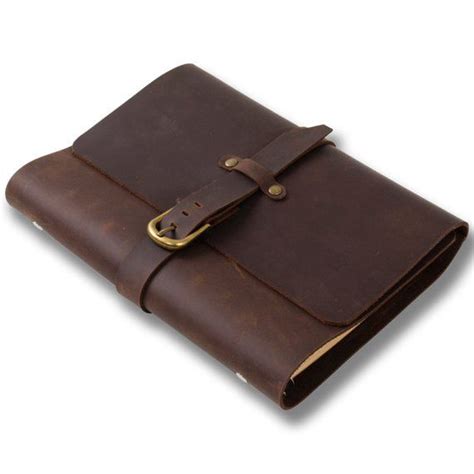 Classic Leather Journal Refillable With Strap Buckle Loose Etsy In